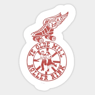 Roller Rink / Roller Skating / Red Print Sticker